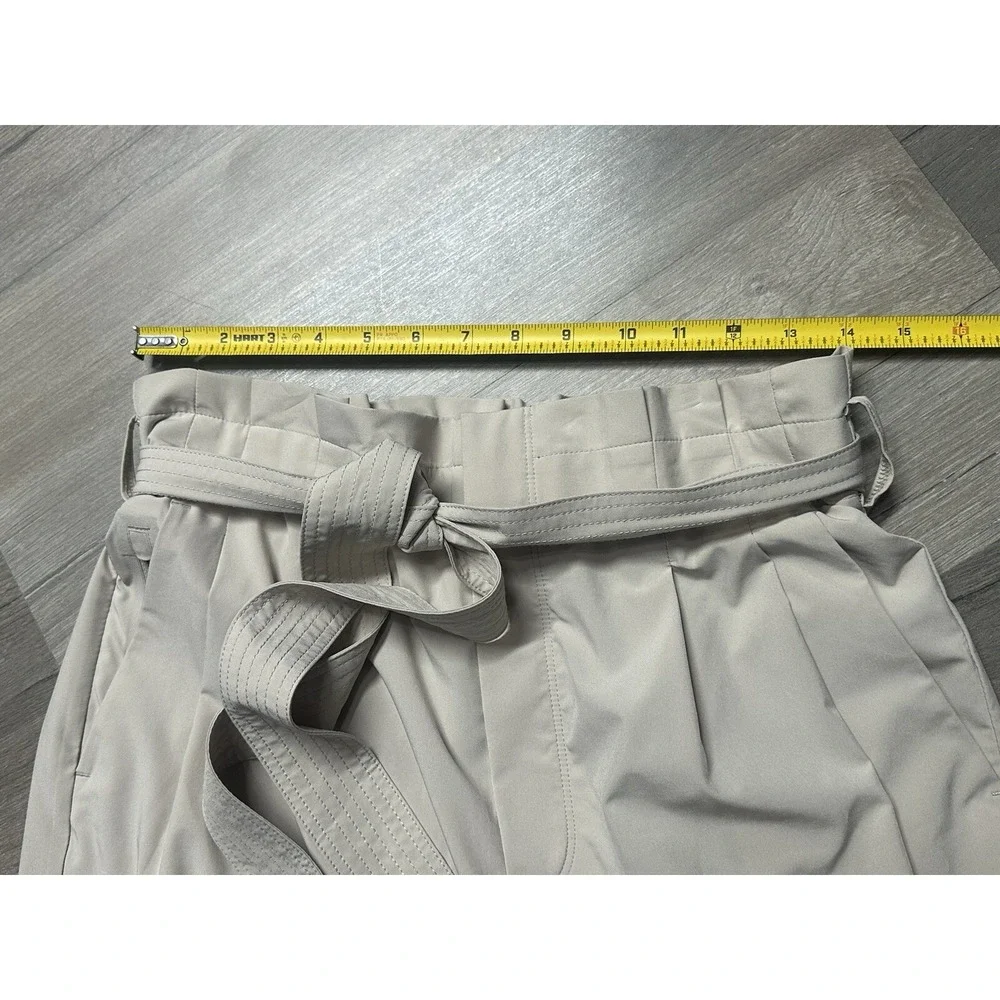 Athleta Skyline Pant II Womens 12T Brownstone Beige Lightweight Belted - Picture 9 of 13